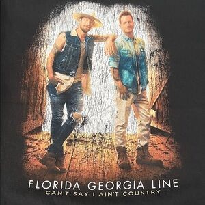 Florida Georgia Line Tour Graphic TShirt Black Size Medium